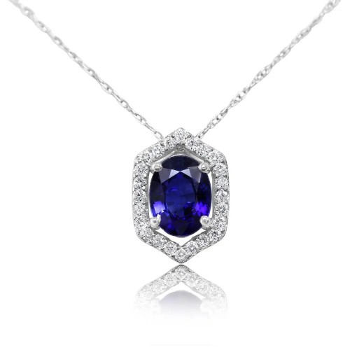 Sapphire and Diamond Pendant