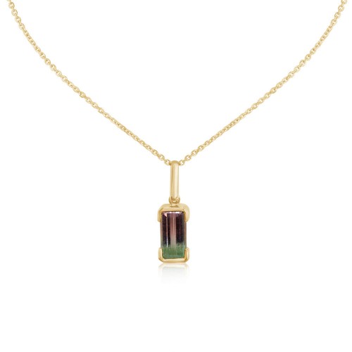 Bi-Color Tourmaline Pendant