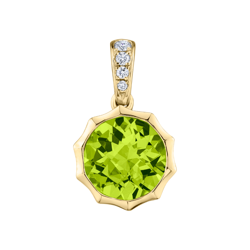 Gold and Peridot Pendant