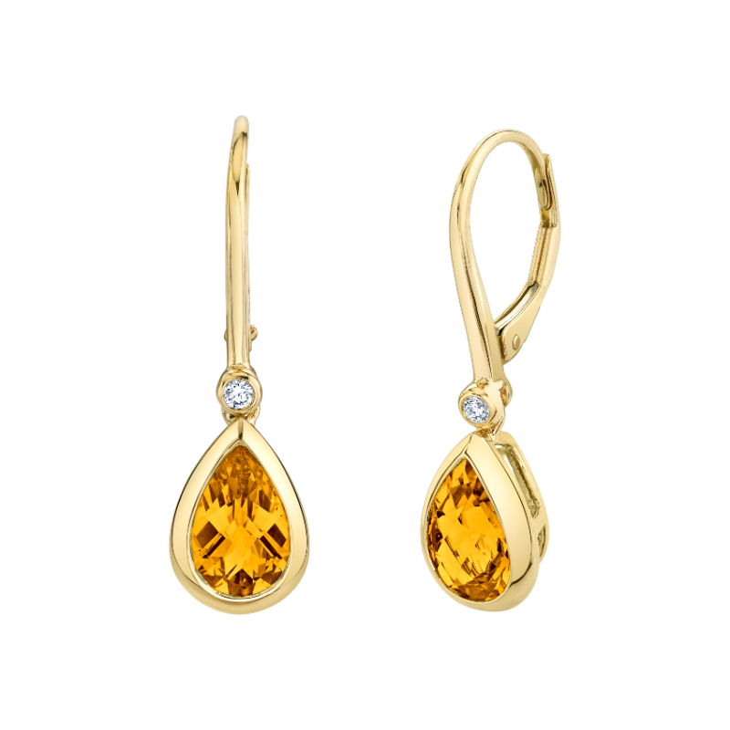 Citrine Teardrop Earrings