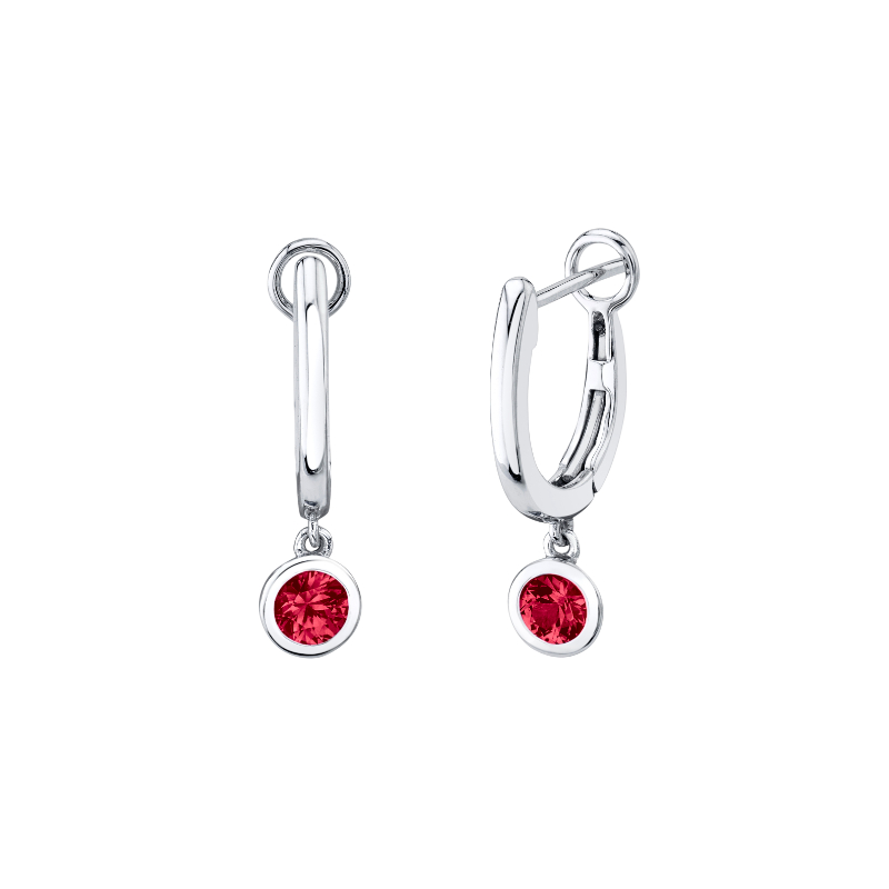 Ruby Huggie Earrings