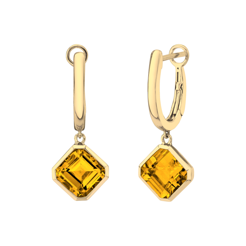 Modern Citrine Earrings