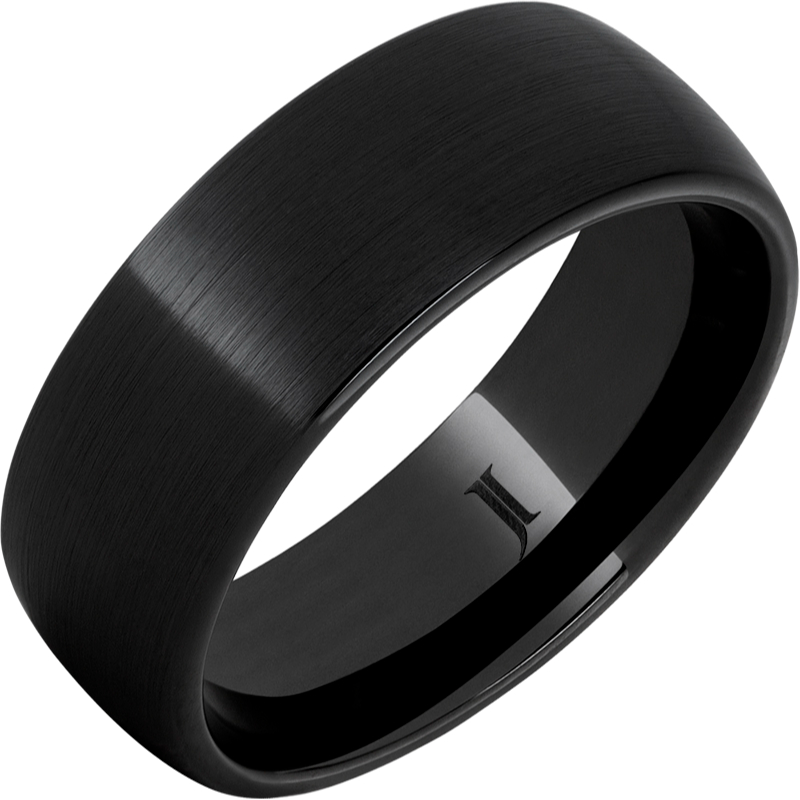 Black Diamond Ceramic - Ring With Satin Finish