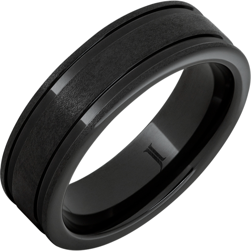 Black Diamond Ceramic - Ring With Stone Finish