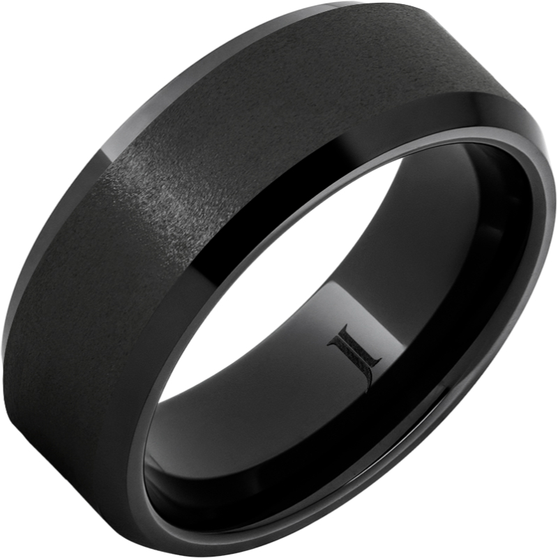 Black Diamond Ceramic - Ring Stone Finish Center and Beveled Edges