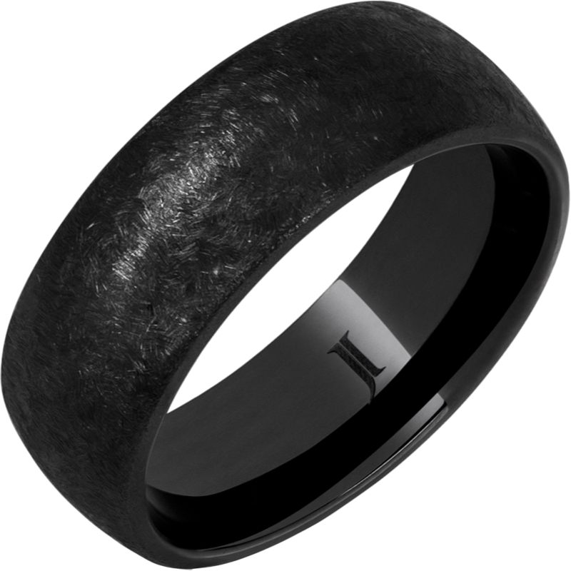 The Nightwatch ? Black Diamond Ceramic - Hand Textured Ring