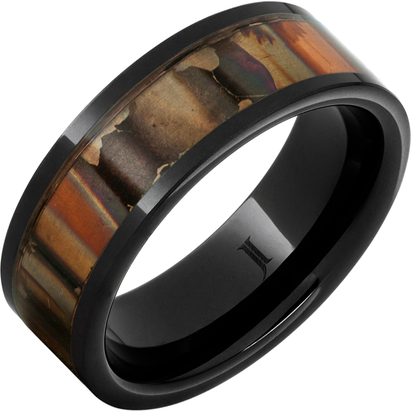 Black Diamond Ceramic - Royal Copper - Inlay Ring