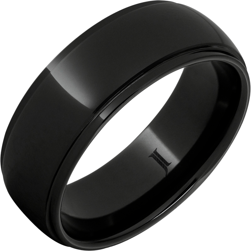 Black Diamond Ceramic - Domed Ring