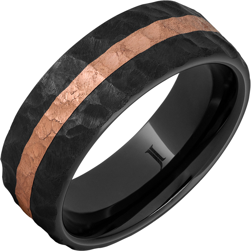 Thor - Black Diamond Ceramic - with 14K Rose Gold Inlay