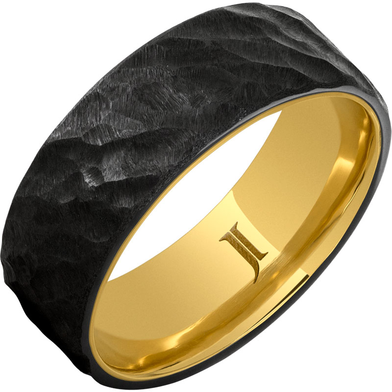 Hidden Gold™ Black Diamond Ceramic™ Ring With Thor Finish