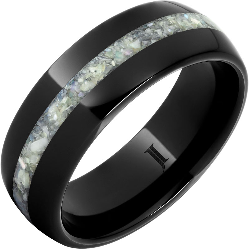 Black Diamond Ceramic - Ring with Mother of Pearl