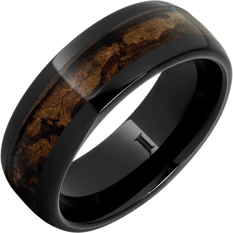 Churchill - Black Diamond Ceramic™ Maduro Cigar Inlay Ring