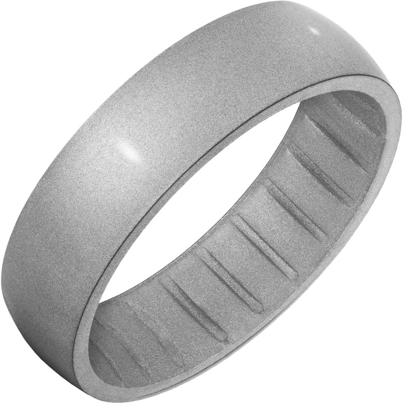 6mm TruBand Silicone - Silver Glitter RingNew