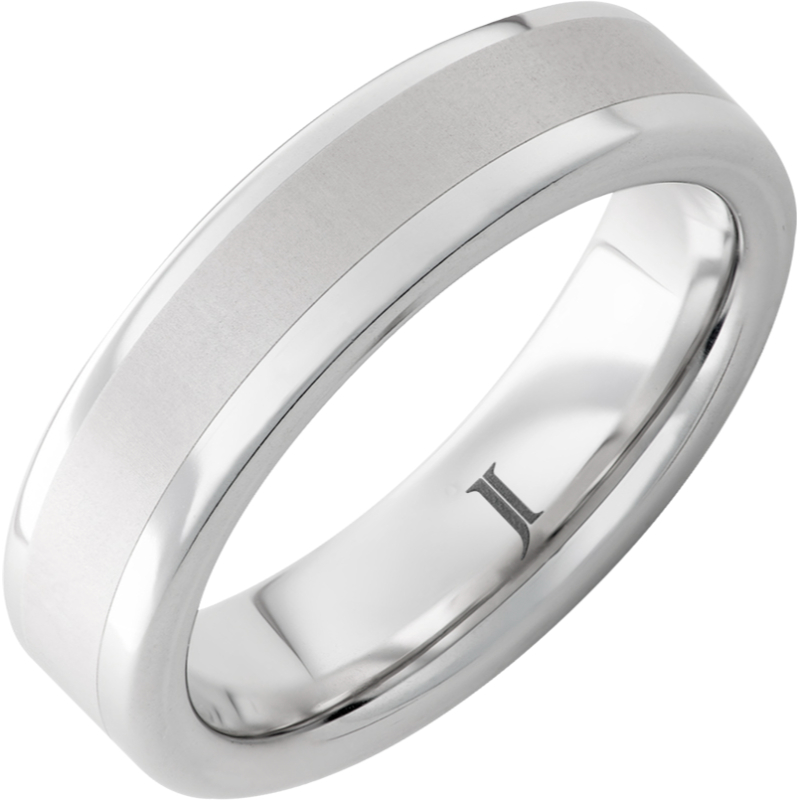 Serinium?Ring with Satin Finish Center