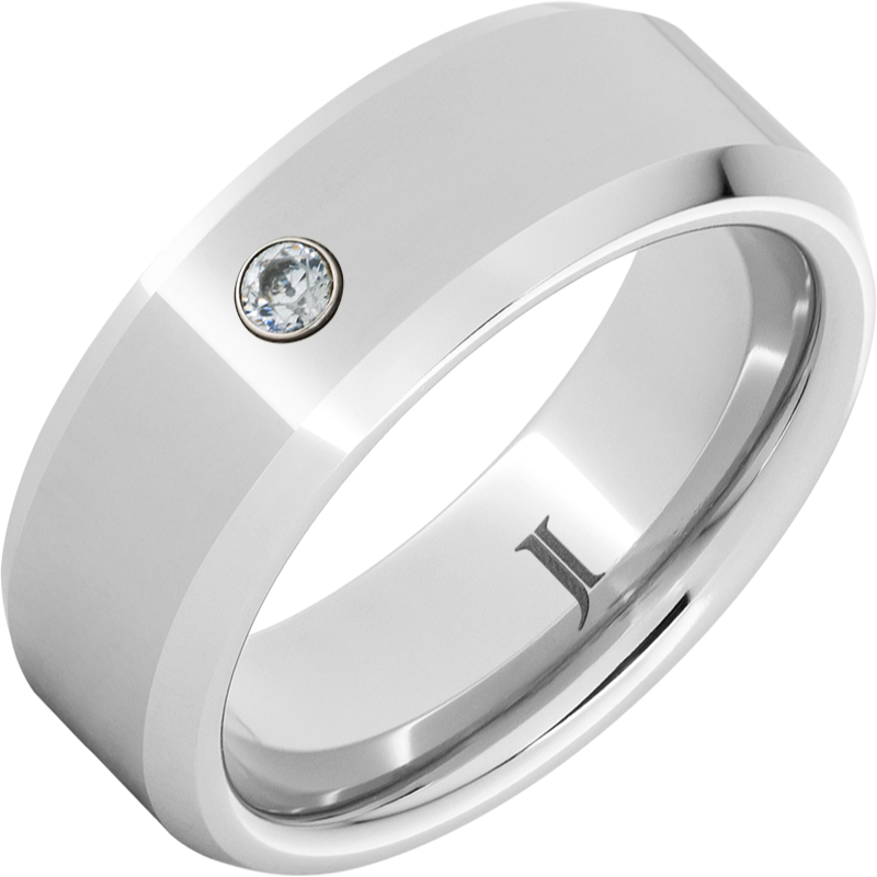 Serinium?Bevel Ring with Diamond