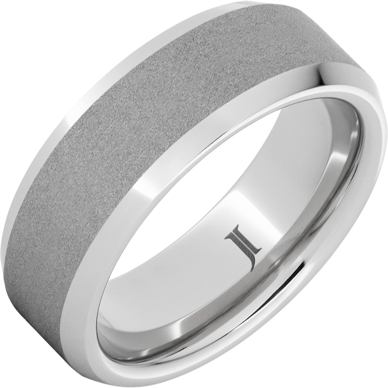 Sernium?Beveled Ring with Sandblast Finish