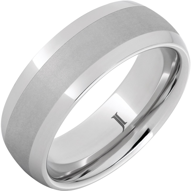 Serinium?Dome Ring with Satin Finish Center