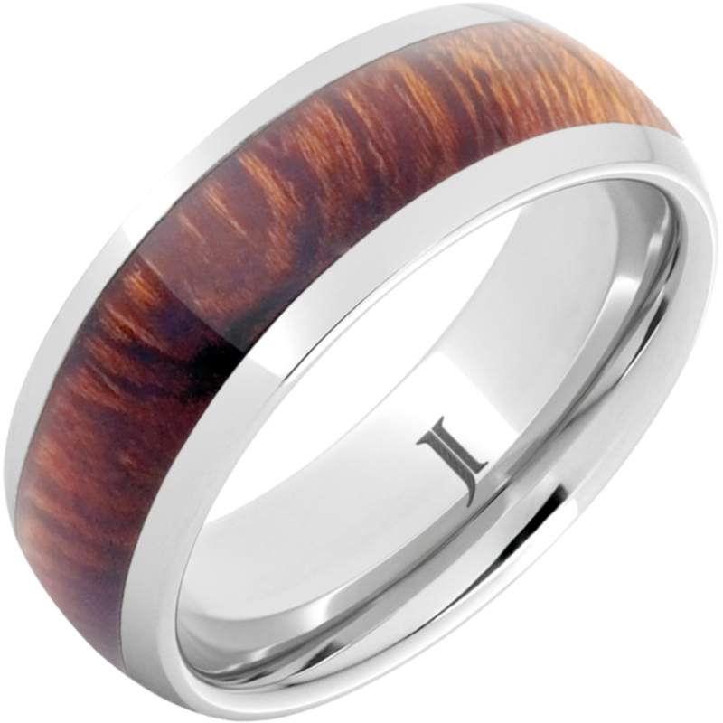 Serinium?Desert Iron Wood Inlay Ring