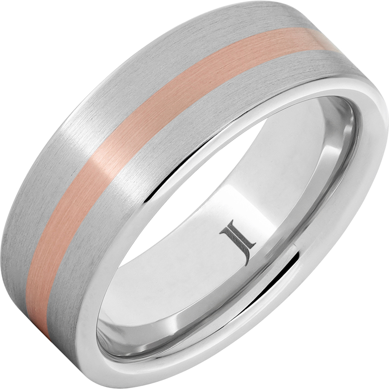 Serinium?Ring with 14K Rose Gold Inlay