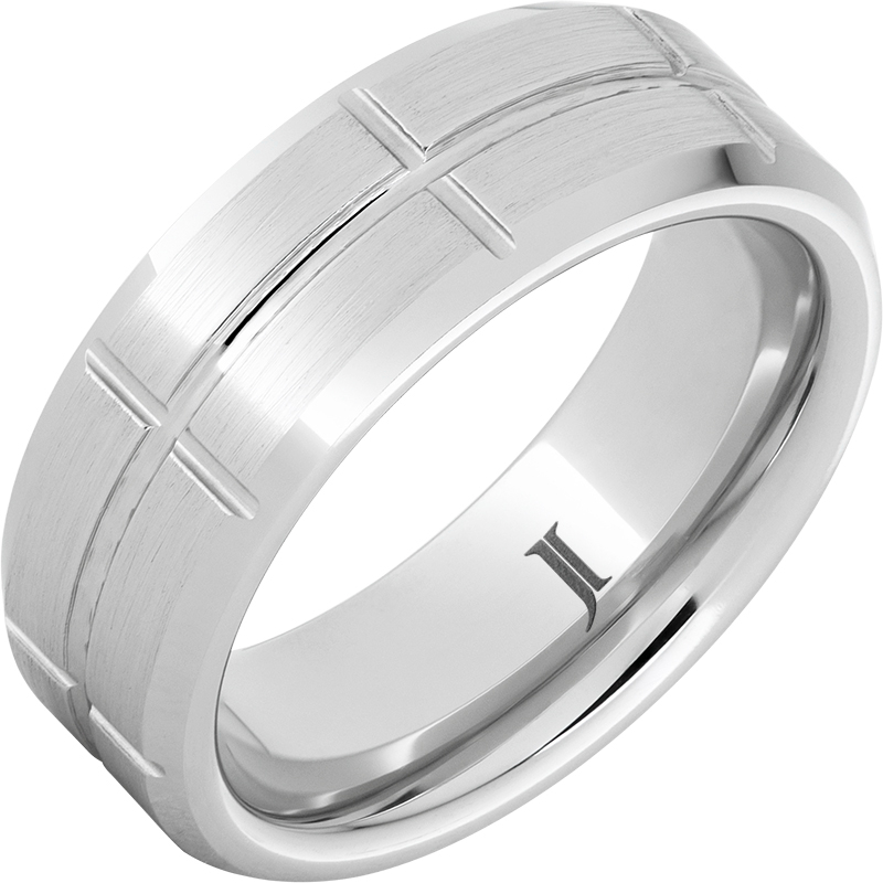 Grid ? Satin Finish Grid Pattern Serinium?Ring