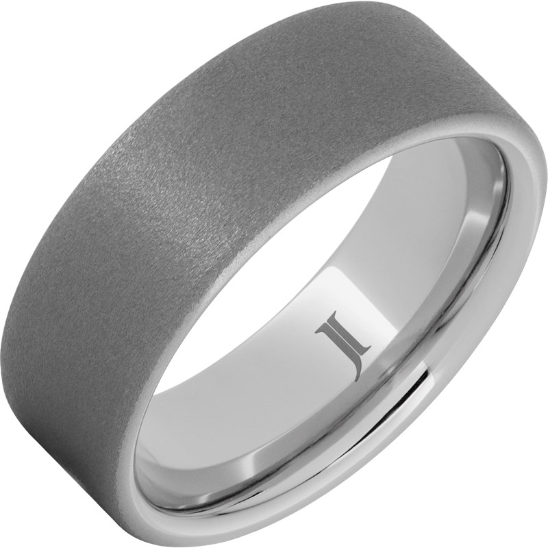 Serinium?Classic Ring with Sandblast Finish