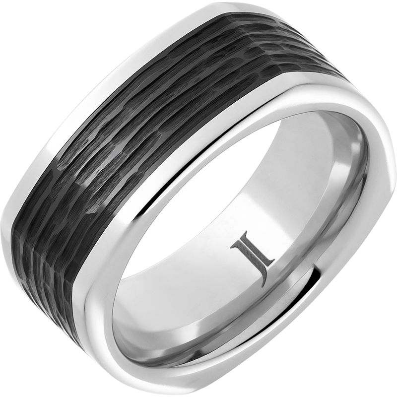 The Cubist - Serinium?Black Diamond Ceramic - Ring