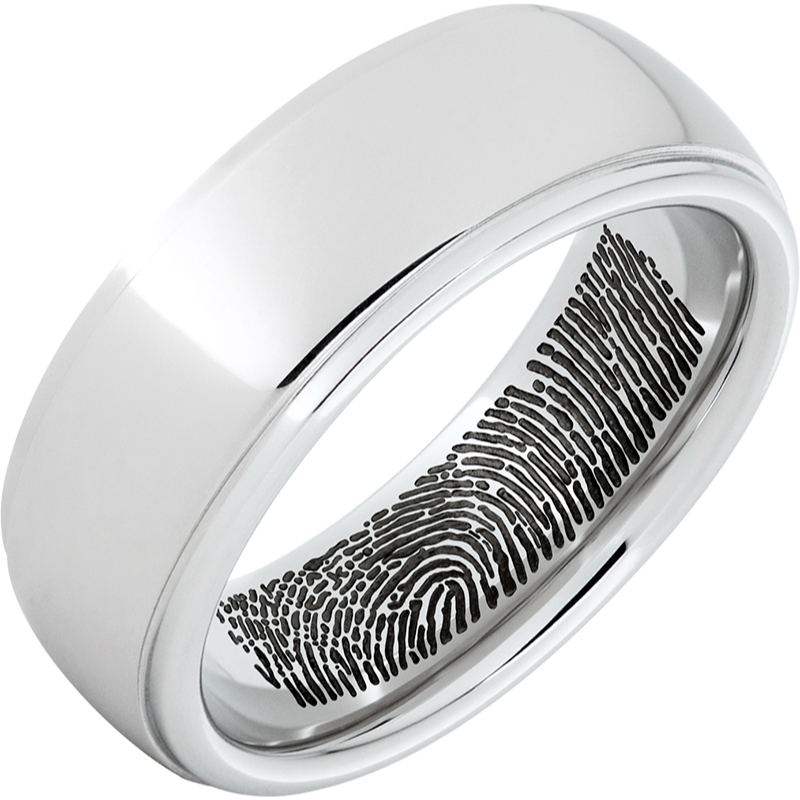 Serinium - Ring With Custom Fingerprint Laser Engraving