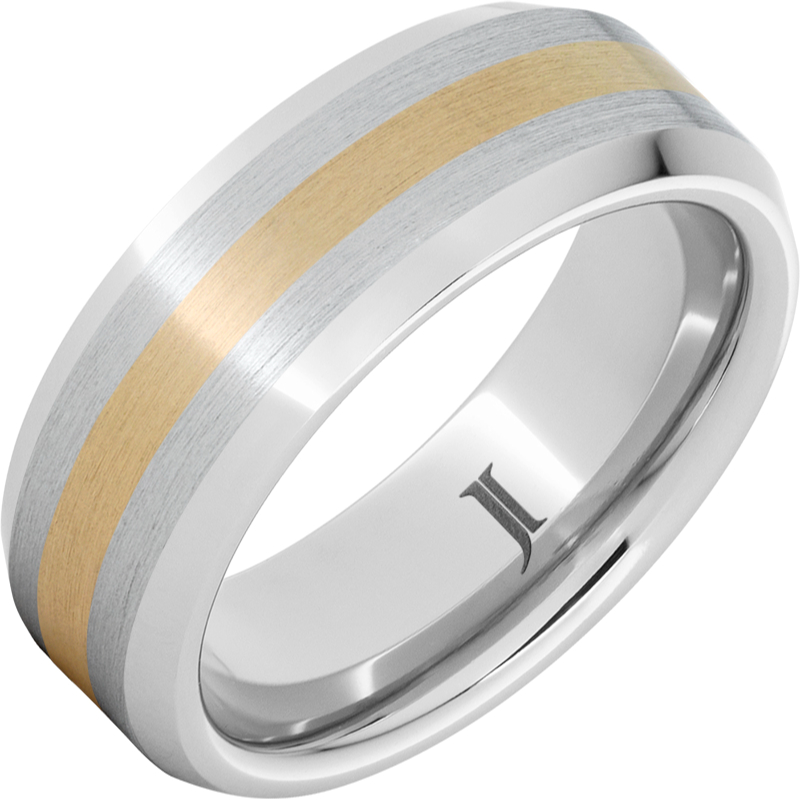 Serinium?14K Yellow Gold Inlay Ring