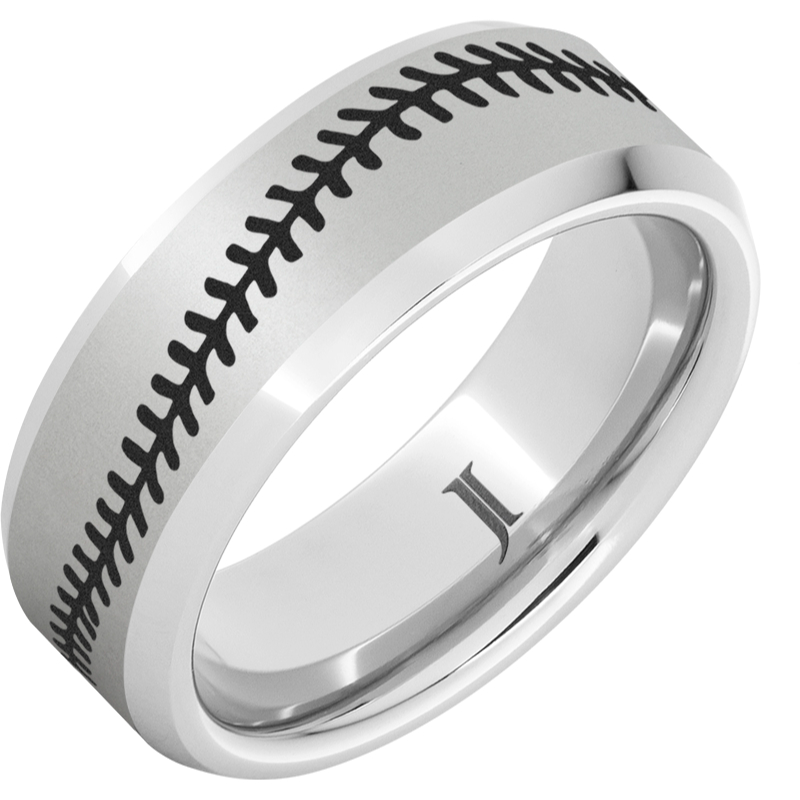 National Pastime Collection - Serinium?Beveled Baseball Ring