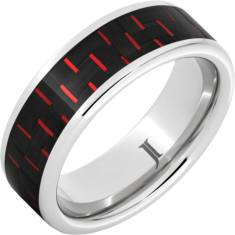 Serinium?Red Carbon Fiber Inlay Ring