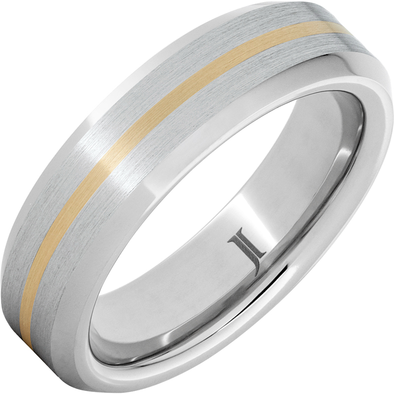 Serinium?Ring with 14K Gold Inlay