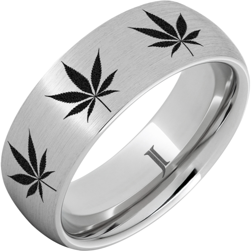 Serinium?Cannabis Engraved Ring