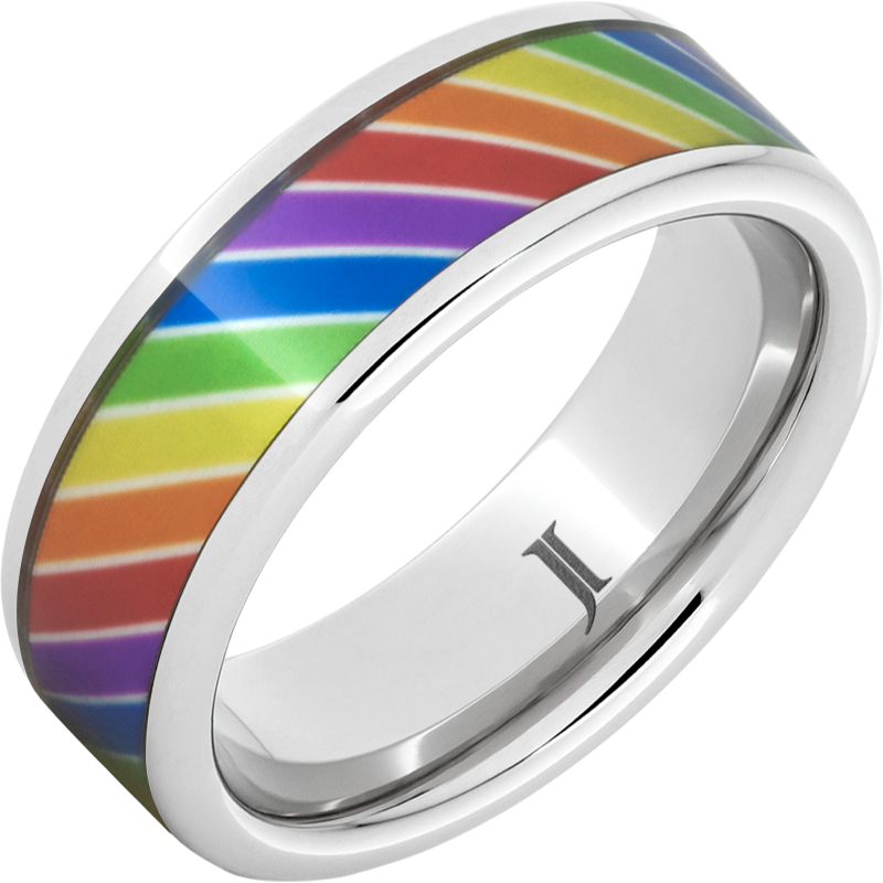 Serinium?Ring with Rainbow Inlay