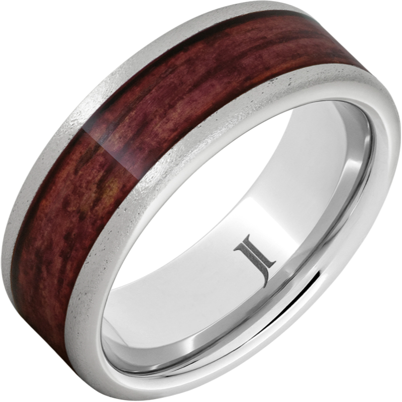 Barrel Aged - Serinium?Ring with Cabernet Inlay and Stone Finish