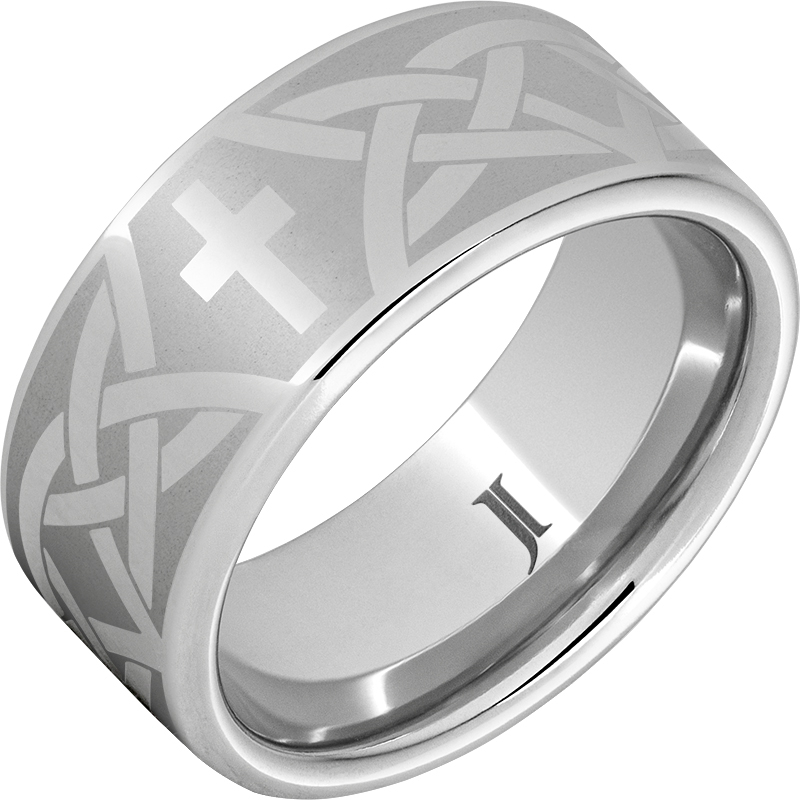 Serinium?Christian Cross and Knot Ring