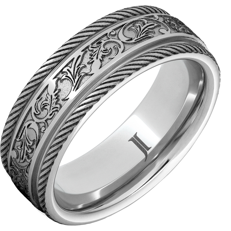 Serinium?Latigo Pattern Ring with Rope Edges