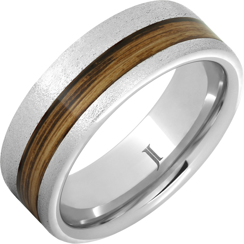 Barrel Aged - Serinium?Ring with Rye Whiskey Inlay and Stone Finish