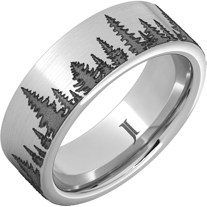 Serinium?Forest Scene Ring with Satin Finish