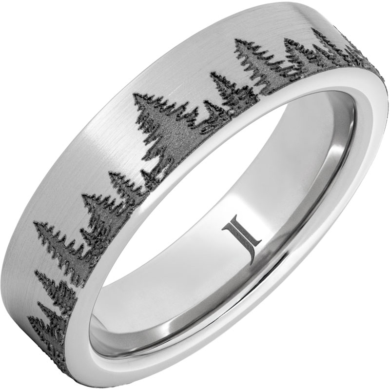 Serinium?Forest Scene Ring with Satin Finish