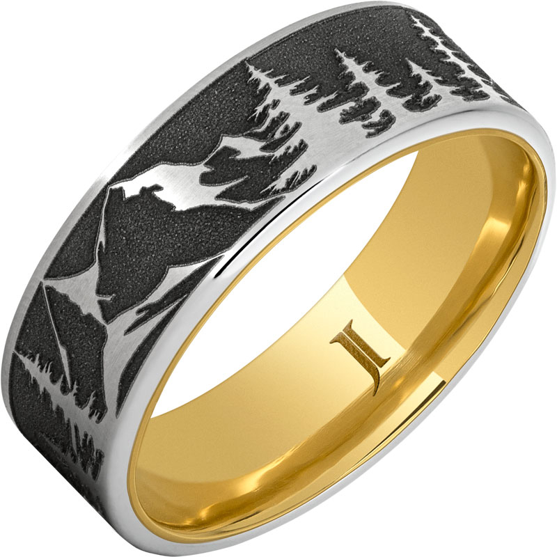 Hidden Gold - 10k Inlay Serinium?Ring