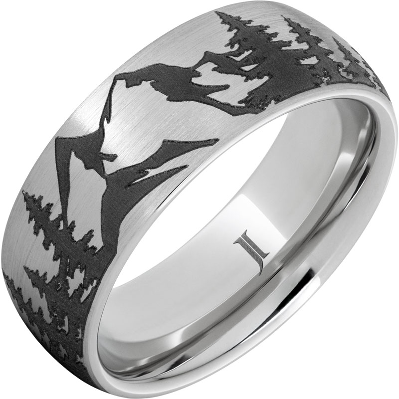 Serinium® Mountain Pine Forest Ring With Satin Finish