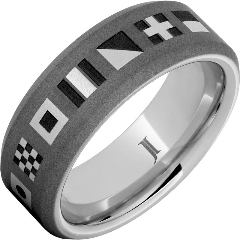 Sailing Flag Serinium?Beveled Edge Ring