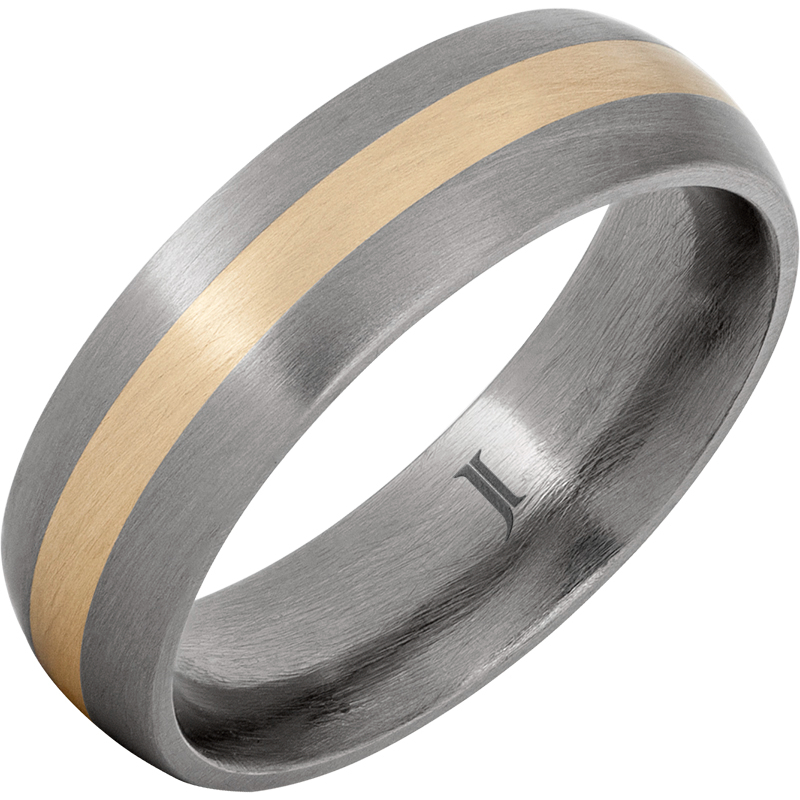 Aerospace Grade Titanium - with 14K Gold Inlay and Satin Finish