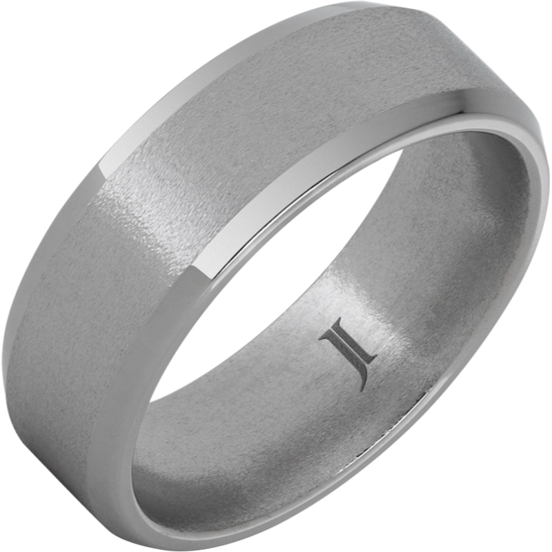 Aerospace Grade Titanium - Ring with Stone Finish