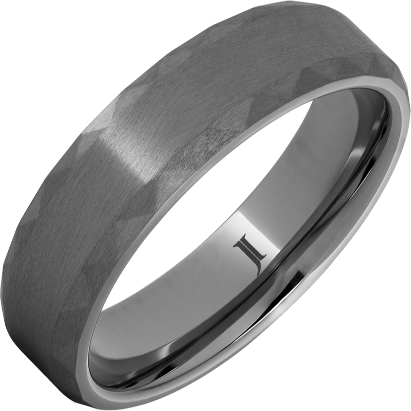 Rugged Tungsten - Facet Edge Ring