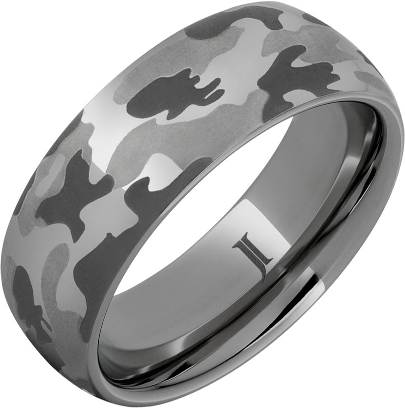 The Hunter - Rugged Tungsten™ Camo Engraved Ring