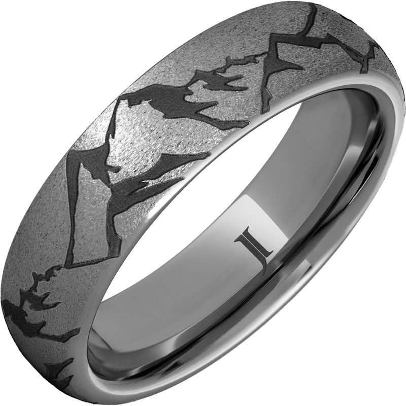 Rugged Tungsten™ High Country Ring With Stone Finish