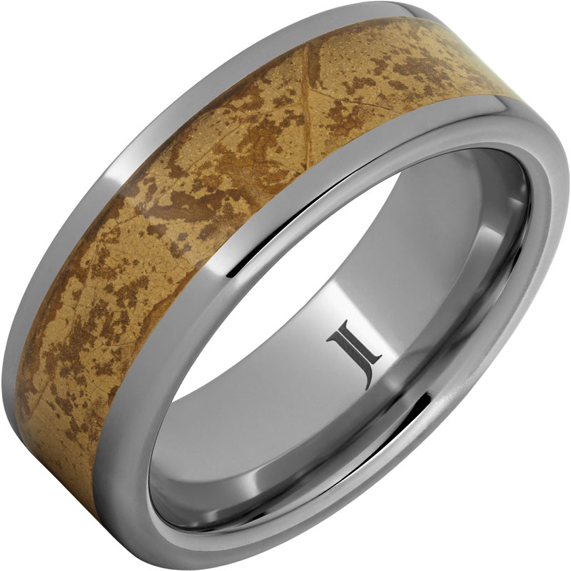 Rothschild - Rugged Tungsten - Natural Cigar Inlay Ring