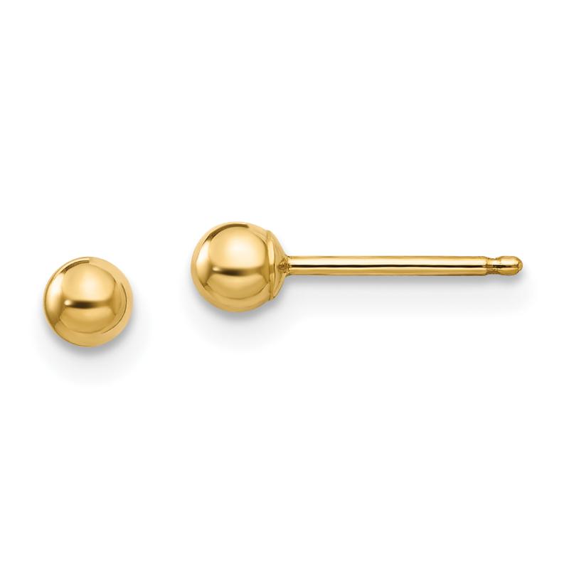 Gold Ball Post Earrings