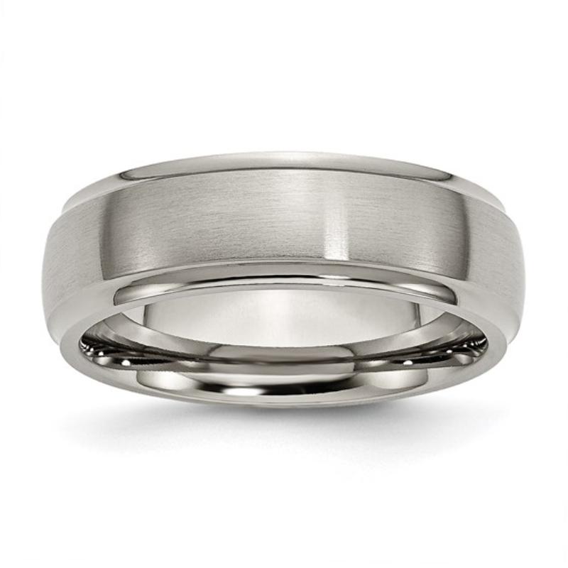 Ridged Edge Titanium Band